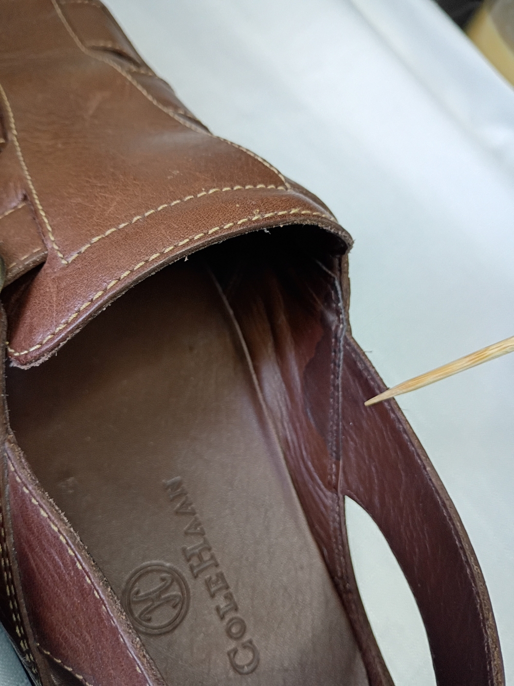 Cole Haan Tucker Sandals Men's Brown Leather Fisherman Slip-On Shoes Size 11.5 - Picture 12 of 13